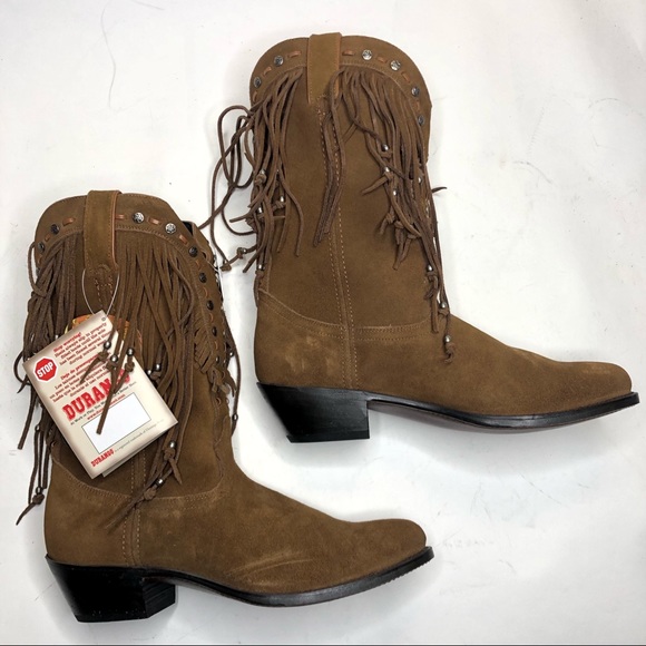 Durango | Brown Suede Leather Party Fringe Western Boots - Picture 5 of 8